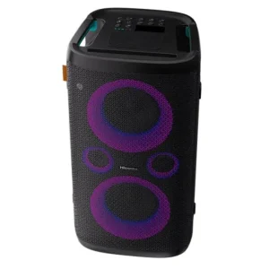 AUD 110HP Hisense Party Rocker Speaker – 2.0 Channel, 300W, Subwoofer, In-Built Battery, Dual Wireless Microphones, Wireless Charging