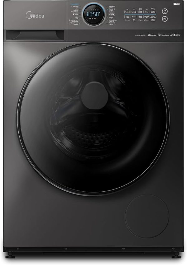 Midea 12KG Front Load Smart Washing Machine with Lunar Dial, 1400 RPM ...